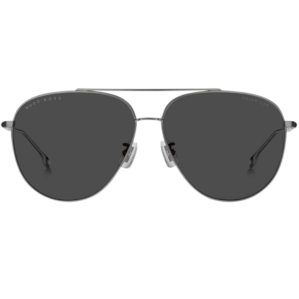 Hugo Boss Mens 1296/F/S R80 M9 Dark Silver Sunglasses Metal - One Size